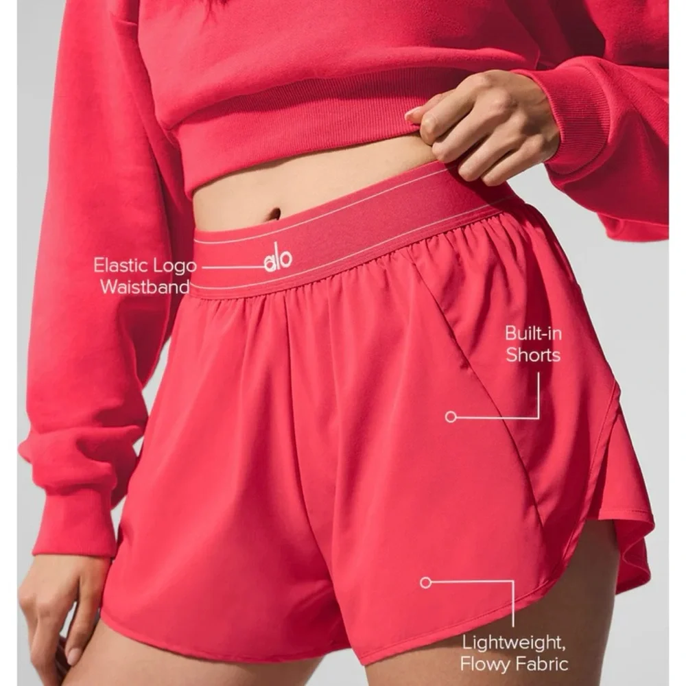 Alo Match Point Short NWT Candy Red - Picture 2 of 6